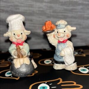 J.C. Miniature goat figurines